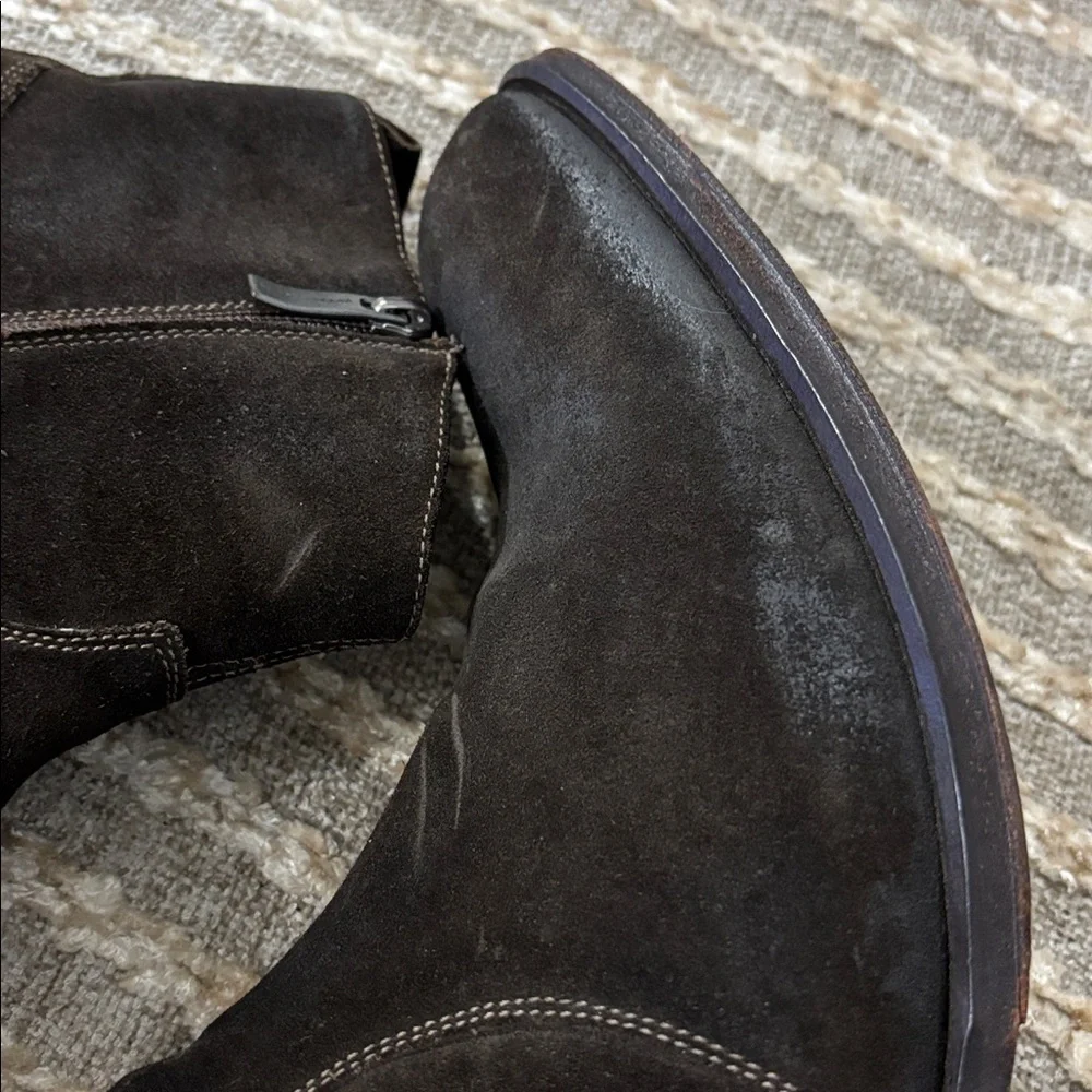 Kenneth Cole New York Men's Brown Suede‎ Western Distressed Ankle Boots Size 13
